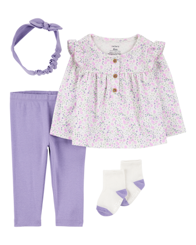 1S940310  KOMPLET ZA BEBE MAJICA+D.DIO+TRAKA+CARAPE