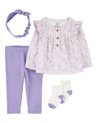 1S940310  KOMPLET ZA BEBE MAJICA+D.DIO+TRAKA+CARAPE