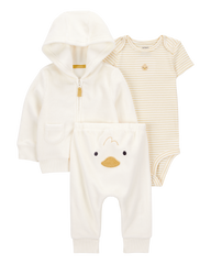 1S993710  KOMPLET ZA BEBE DUKS JAKNA+BODI+D.DIO