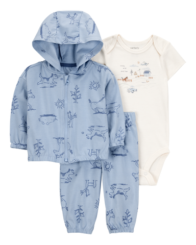 1T090910  KOMPLET ZA BEBE DUKS JAKNA+BODI+D.DIO