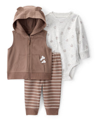 1T268510  KOMPLET ZA BEBE PRSLUK+BODI+D.DIO