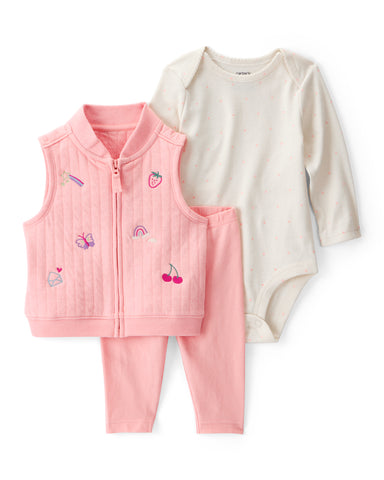 1T475610  KOMPLET ZA BEBE PRSLUK+BODI+HELANKE