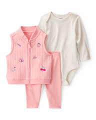 1T475610  KOMPLET ZA BEBE PRSLUK+BODI+HELANKE