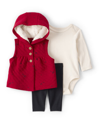 KOMPLET ZA BEBE PRSLUK+BODI+HELANKE