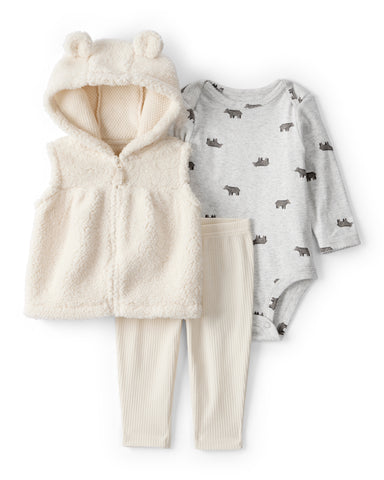 KOMPLET ZA BEBE PRSLUK+BODI+HELANKE