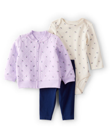 1T878310  KOMPLET ZA BEBE DUKS JAKNA+BODI+HELANKE