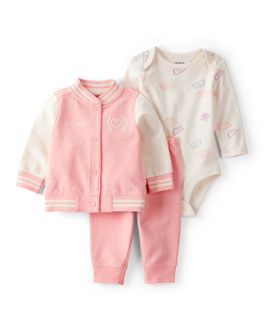 1T878410  KOMPLET ZA BEBE DUKS JAKNA+BODI+HELANKE