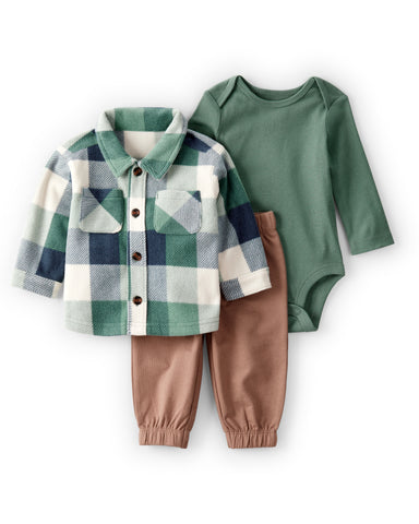 1T914610  KOMPLET ZA BEBE KOSULJA+BODI+PANTALONE