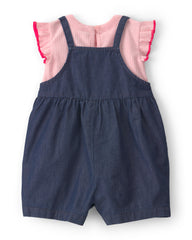 KOMPLET ZA BEBE- TEX.ROMPER+MAJICA