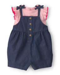 KOMPLET ZA BEBE- TEX.ROMPER+MAJICA